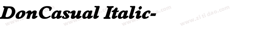 DonCasual Italic字体转换